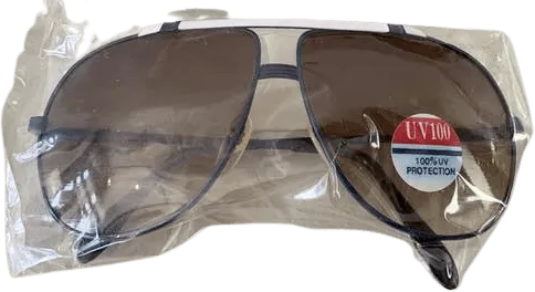 00's Does 70's Navy and White Aviator Sunglasses by 70's Designer