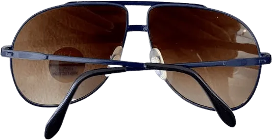 00's Does 70's Navy and White Aviator Sunglasses by 70's Designer