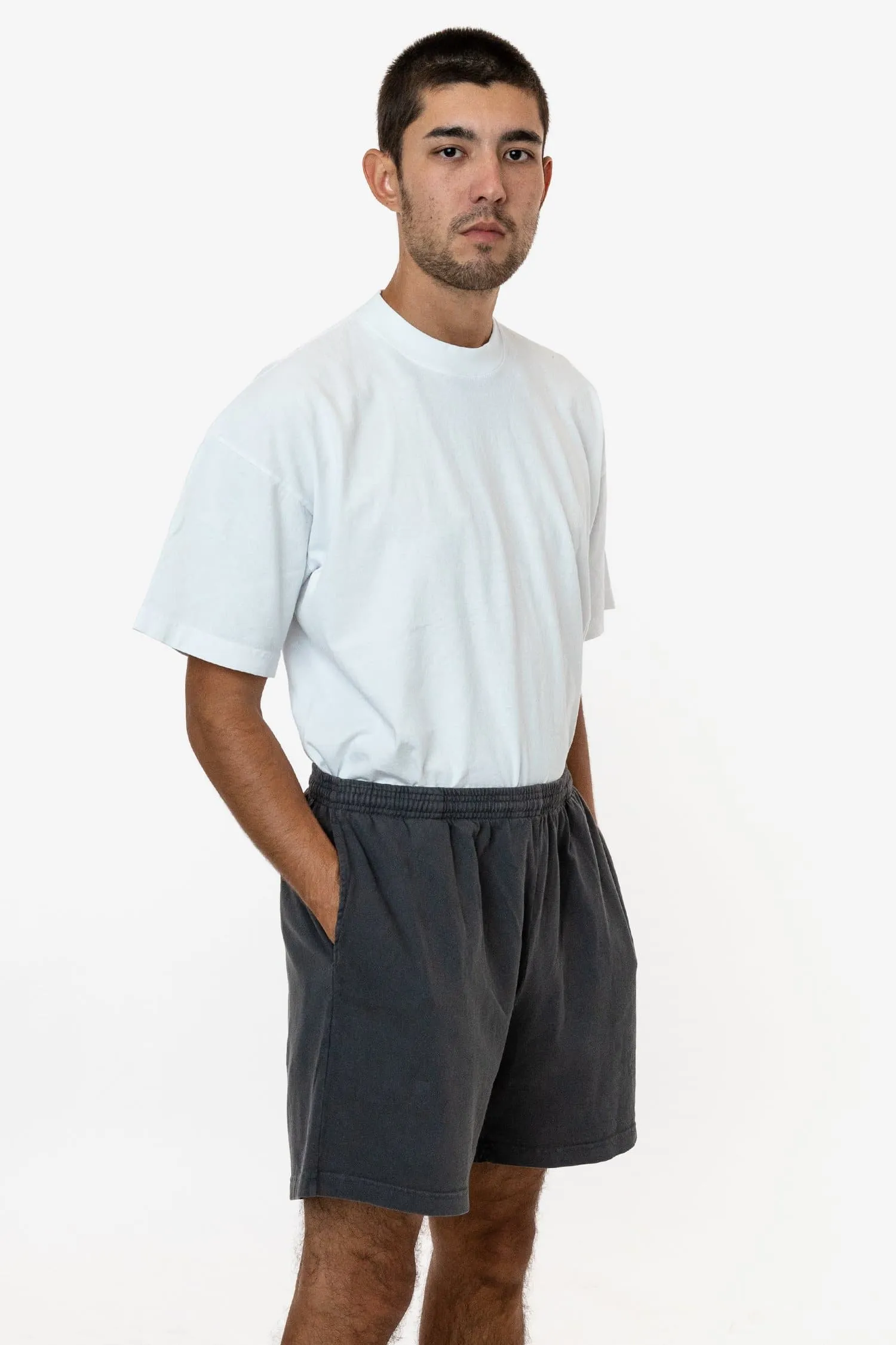 1242GD - Heavy Jersey Garment Dye Gym Shorts