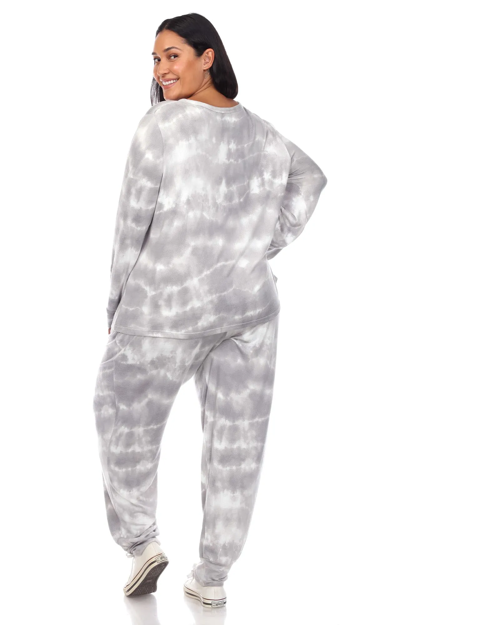 2 Piece Tie Dye Lounge Set | Grey Tie-Dye