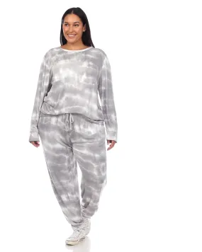 2 Piece Tie Dye Lounge Set | Grey Tie-Dye
