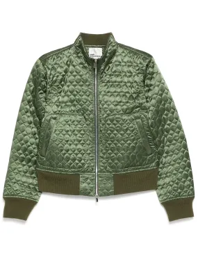 Acetate Satin Quilted Blouson