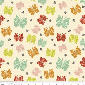 Acorn Valley Flutter Multi Cotton Lycra Knit Fabric by Riley Blake
