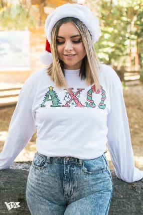 Alpha Chi Omega Holiday Letter Long Sleeve