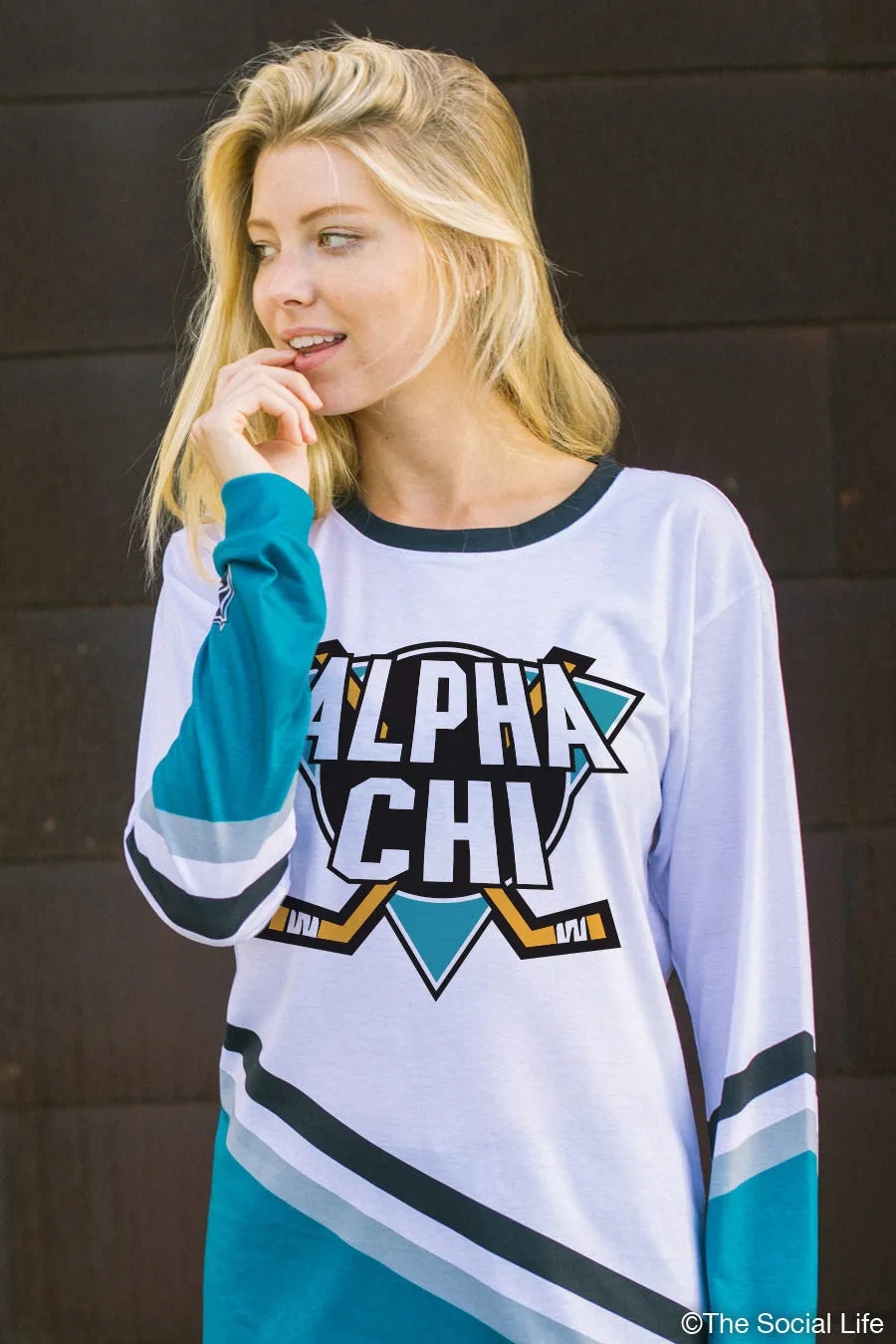 Alpha Chi Omega Mighty Hockey Long Sleeve