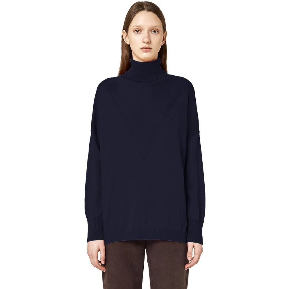 Alpha Studio Blue Silk Women's Sweater
