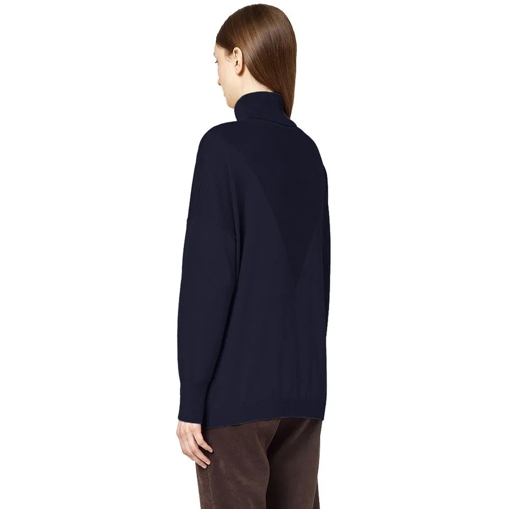 Alpha Studio Blue Silk Women's Sweater