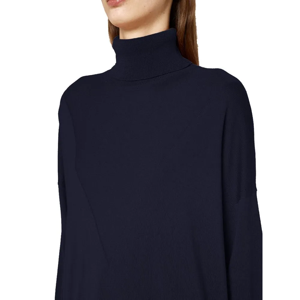 Alpha Studio Blue Silk Women's Sweater