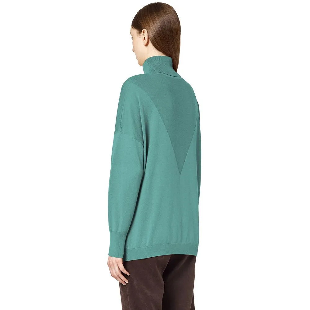 Alpha Studio Green Silk Women's Sweater