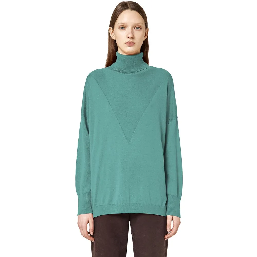 Alpha Studio Green Silk Women's Sweater