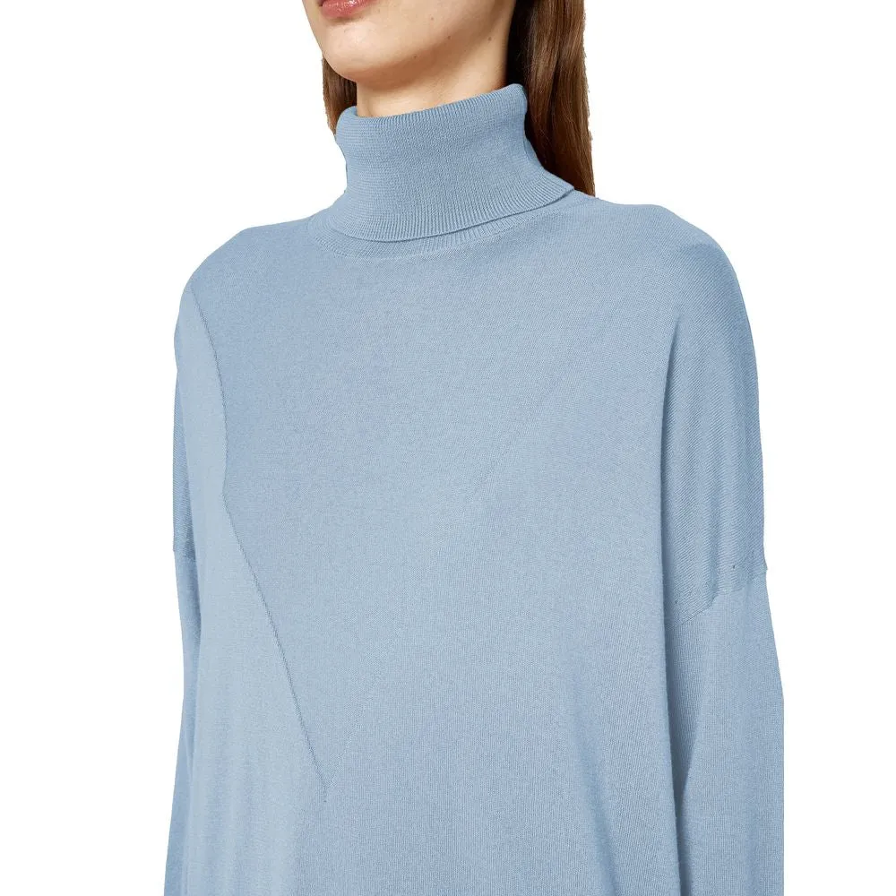 Alpha Studio Light Blue Silk Women's Sweater