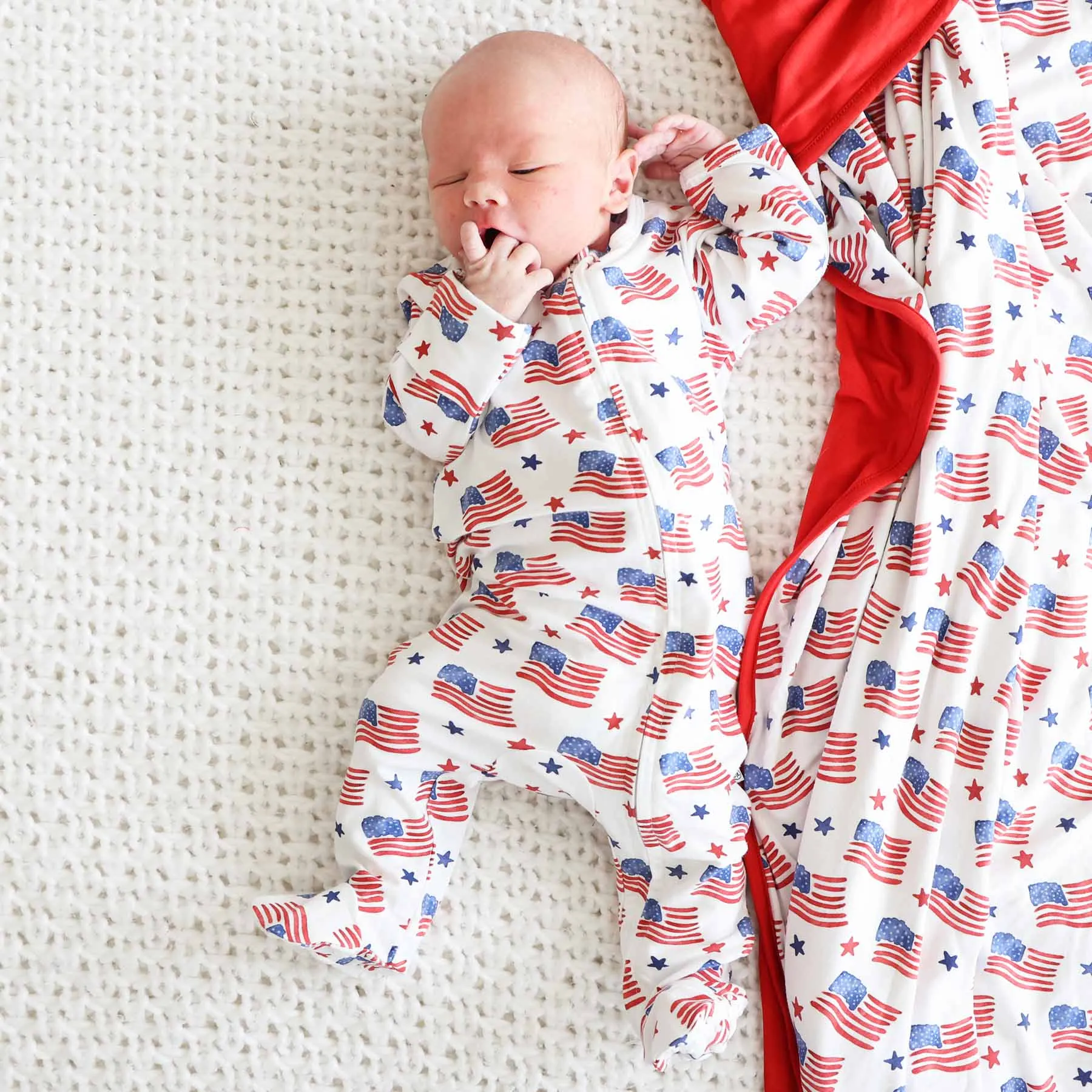 American Dreams Zipper Footie