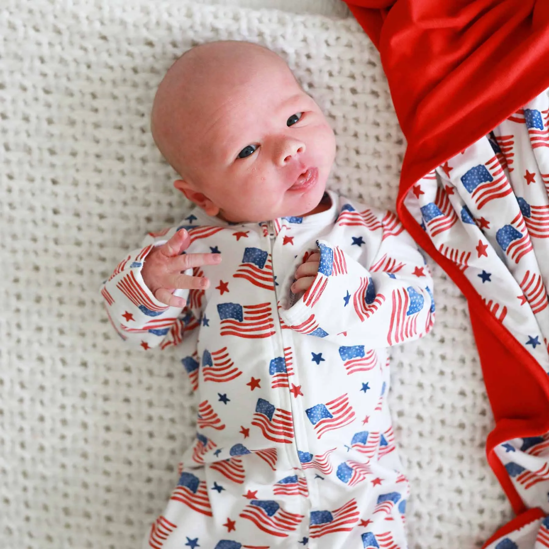 American Dreams Zipper Footie