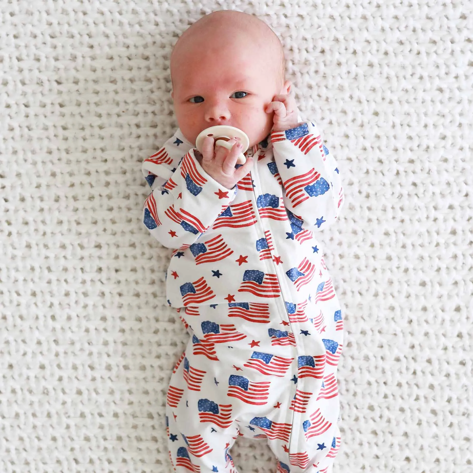 American Dreams Zipper Footie