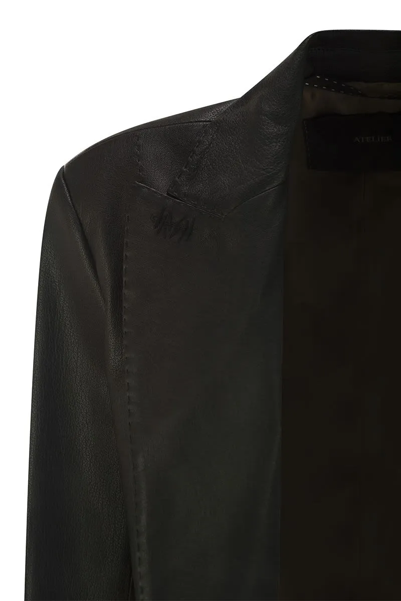 ARDEA - NAPPA LEATHER OVERSIZED BLAZER COAT