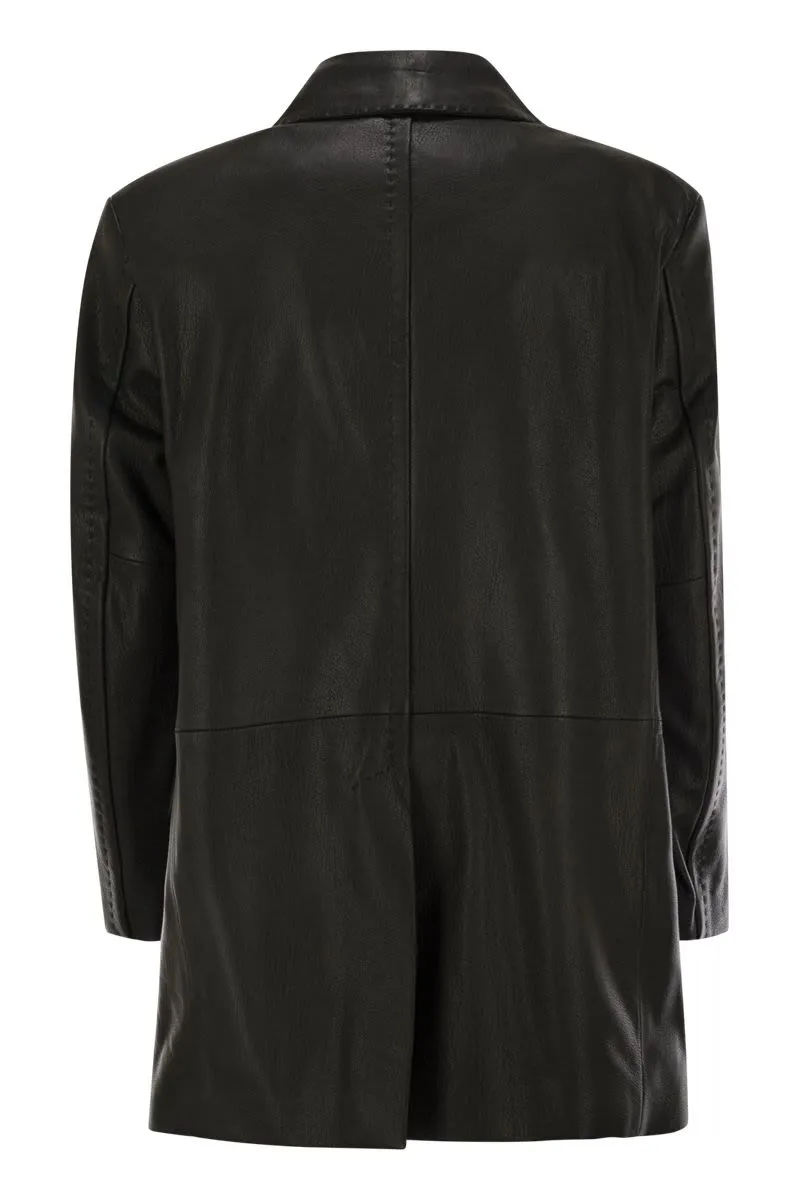 ARDEA - NAPPA LEATHER OVERSIZED BLAZER COAT