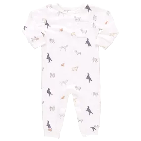 Baby Organic Pocket Romper - Tiny Dogs