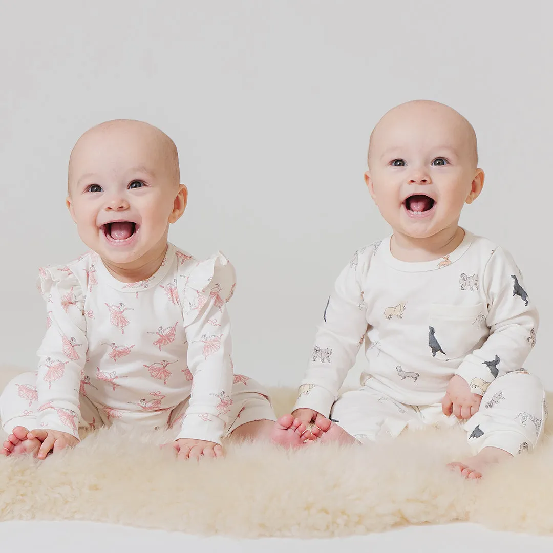 Baby Organic Pocket Romper - Tiny Dogs