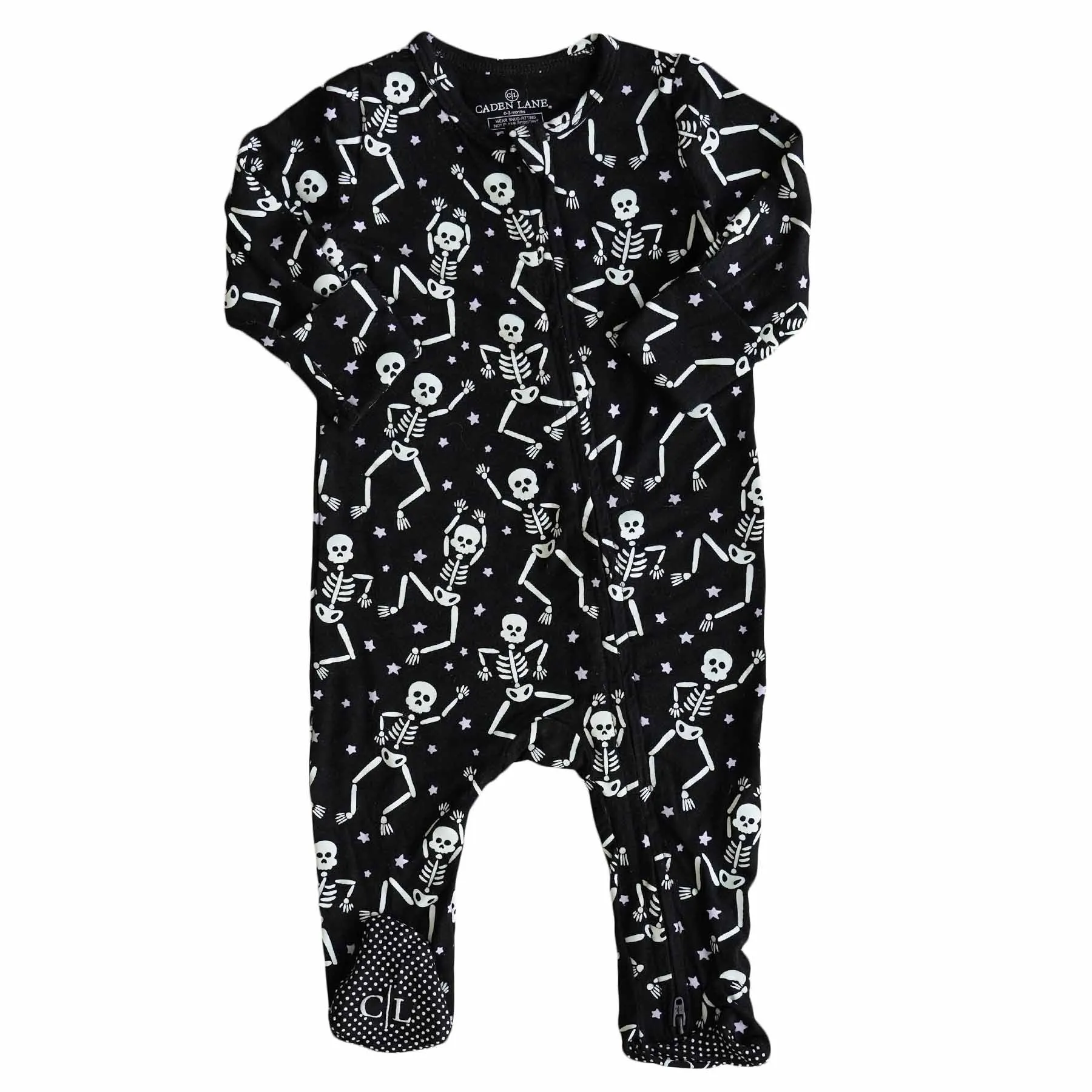 Baddie Bones Zipper Footie