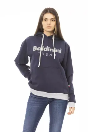 Baldinini Trend Blue Cotton Women Women's Hoodie