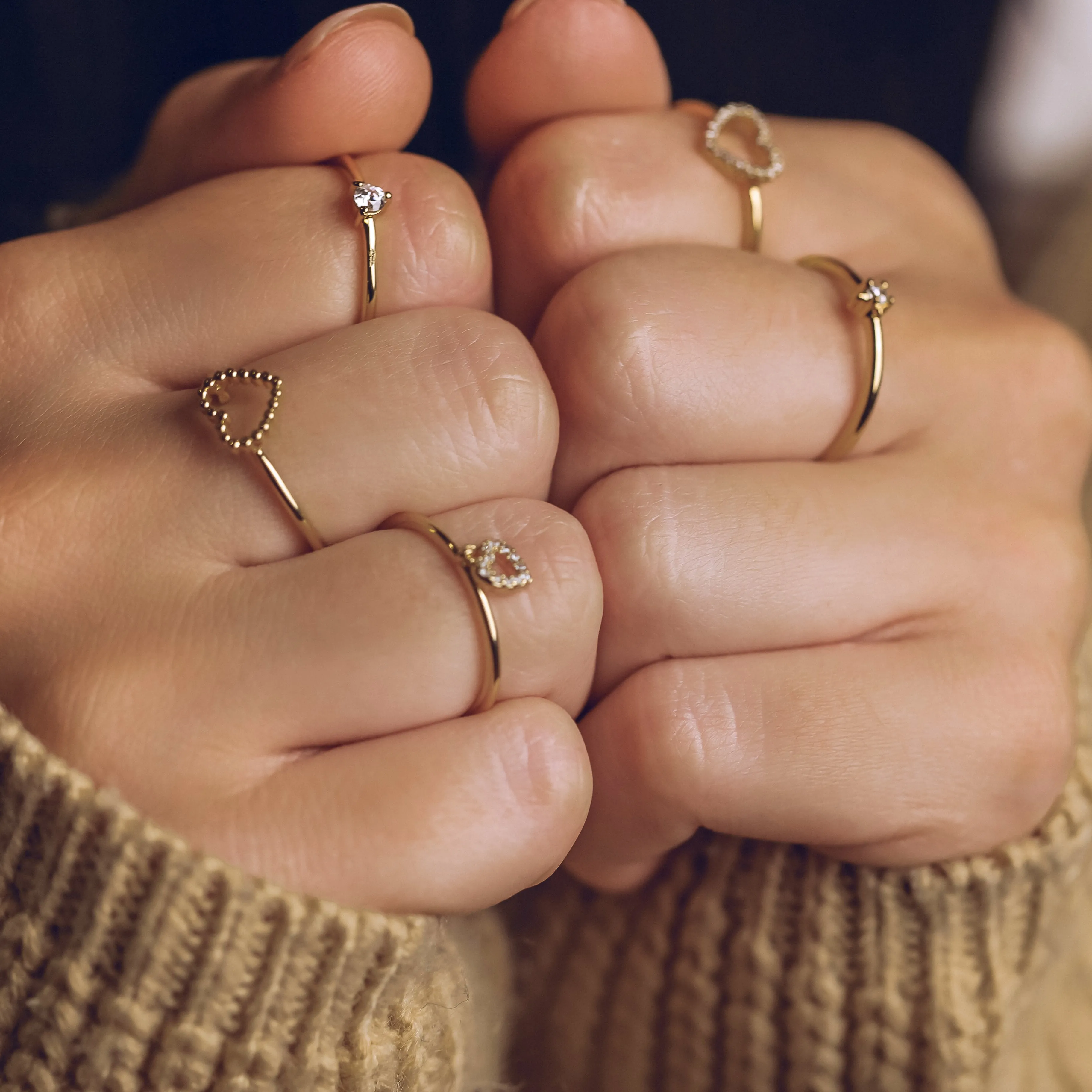 Beaded Heart Ring