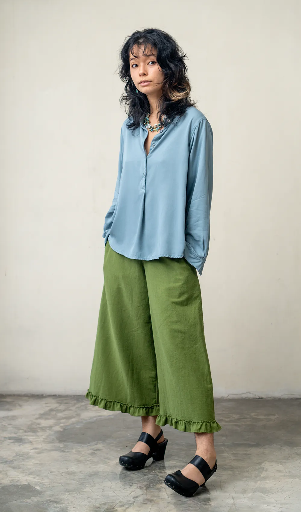 Blouse Top Rayon Lake, 2 sizes
