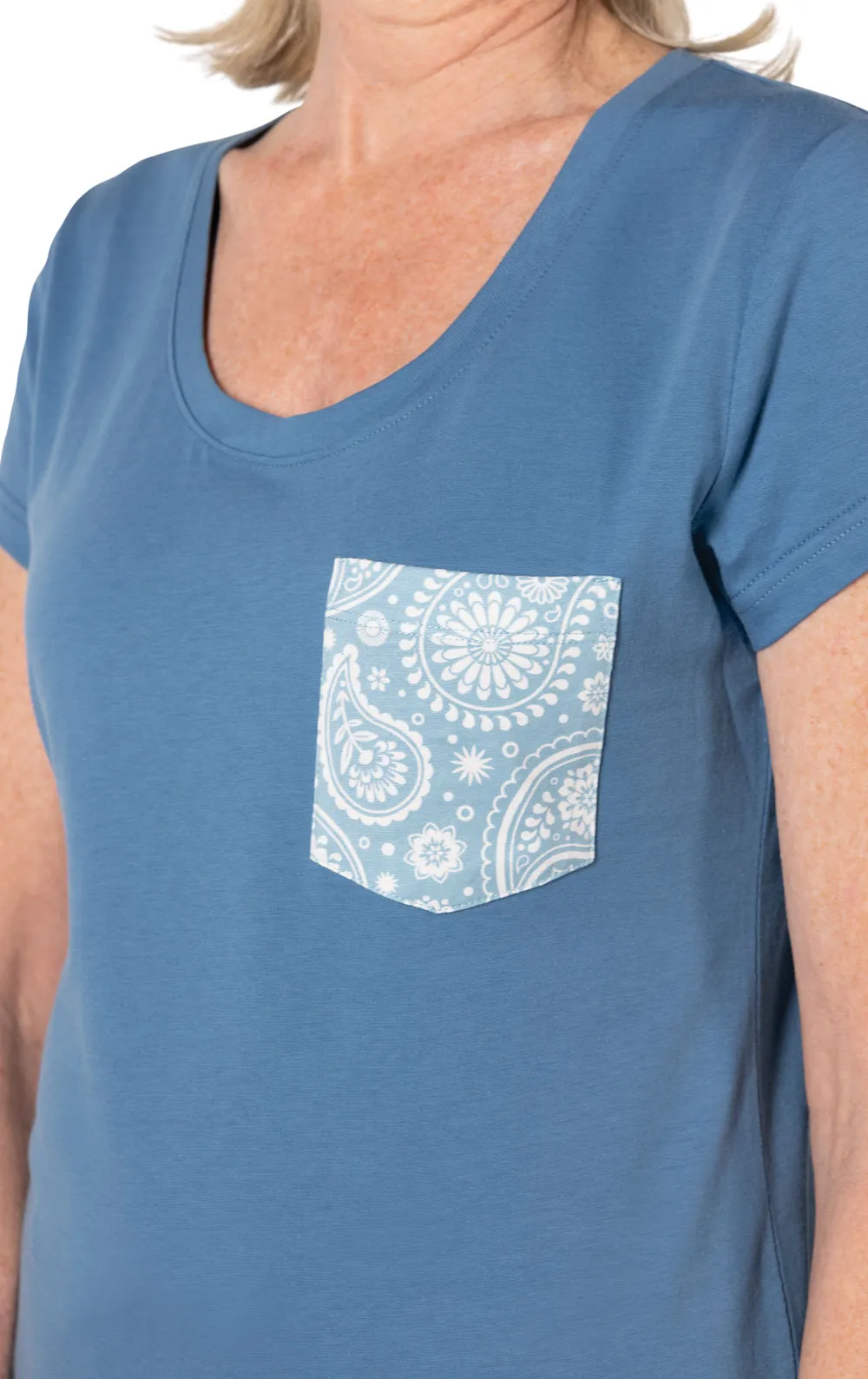Blue Paisley Capri Pajamas