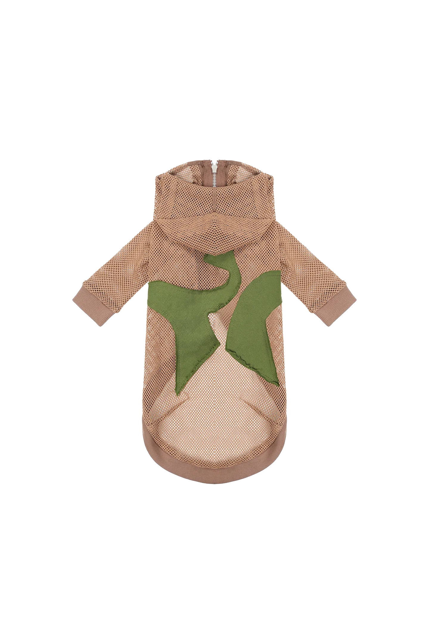 Brown Grid Patch Dog Jacket