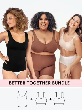 Bundle Truekind® & Shapermint Essentials - 1 Tank Cami   1 Shaping Bra   1 Bralette
