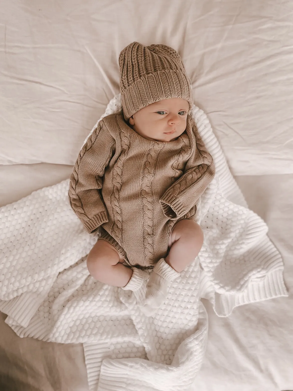 Cable Knit Romper | Acorn