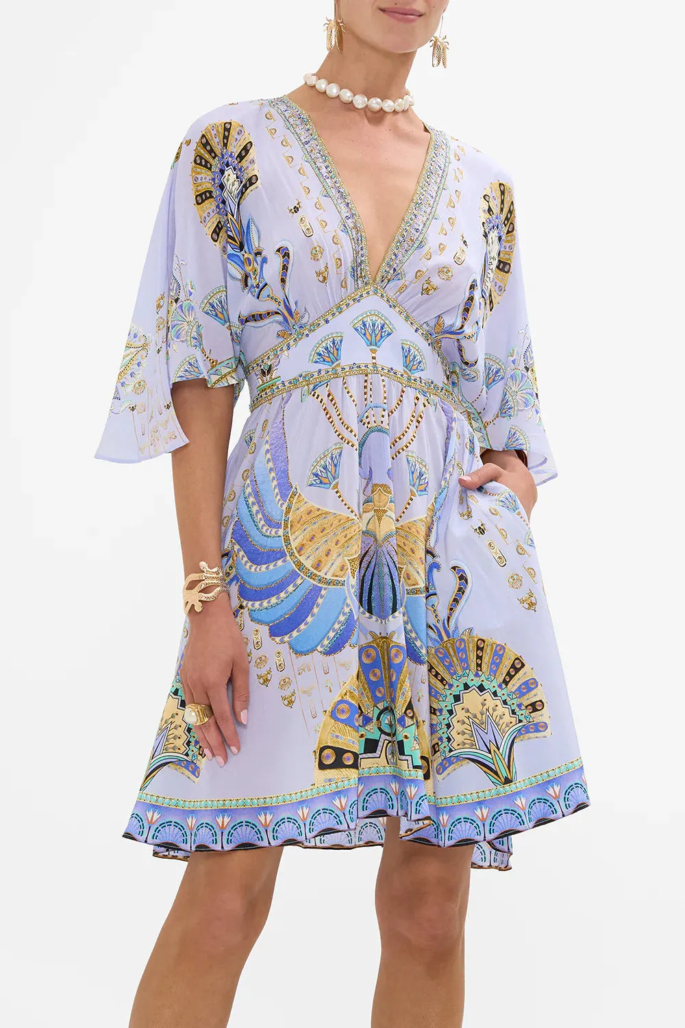 Camilla Short Waisted Dress - Under Scarab Skies