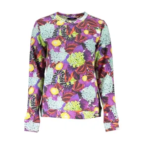 Cavalli Class Elegant Purple Crew Neck Women's Sweater