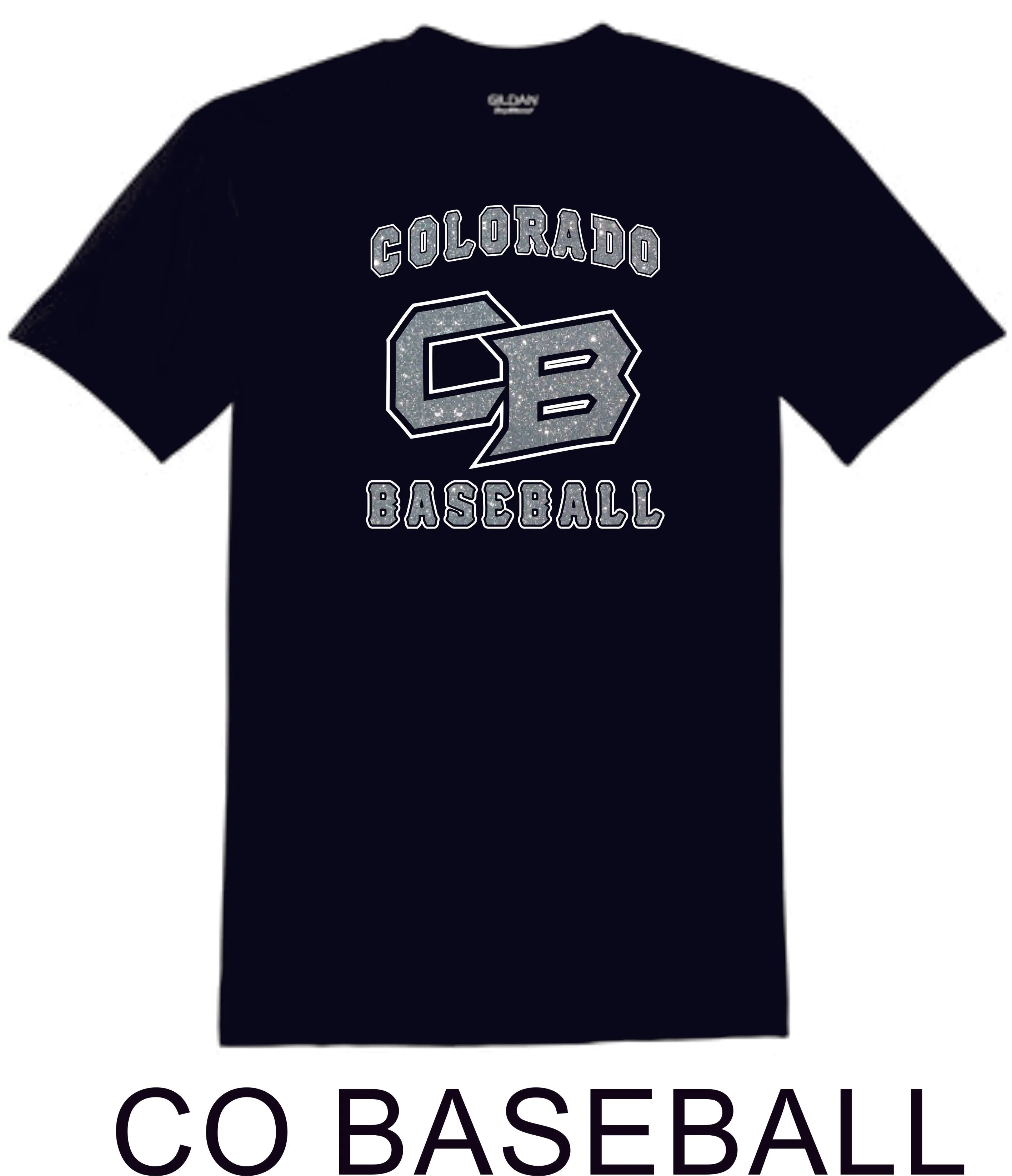 Co Baseball Basic CO BASEBALL Tee- Matte or Glitter