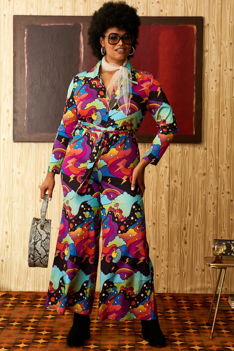 Cosmic Voyage Galactic Wide Leg Jumpsuit