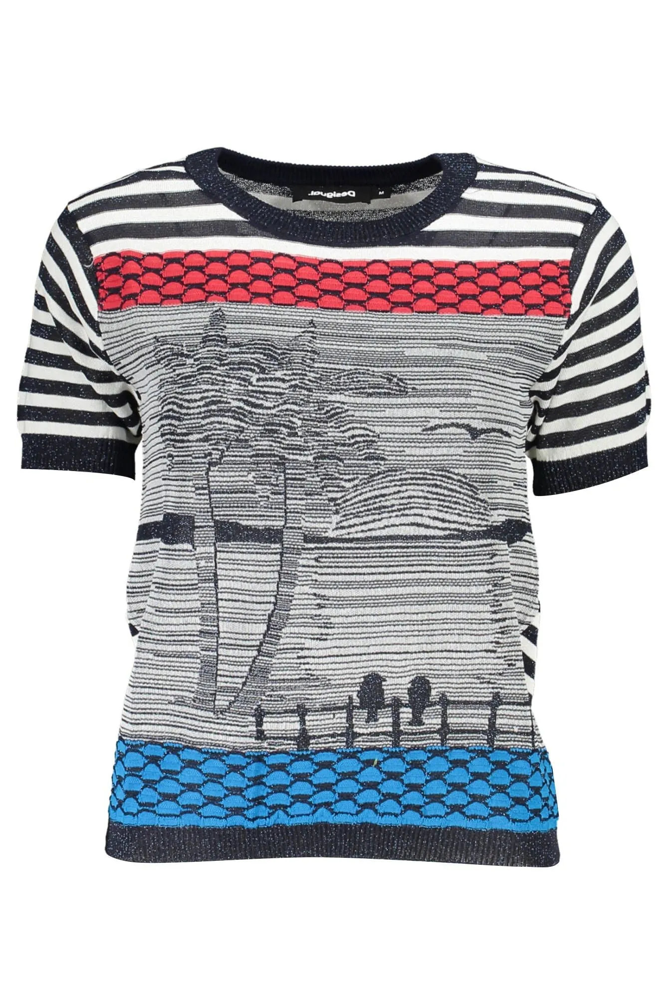 Desigual Blue Cotton Women Women's Sweater
