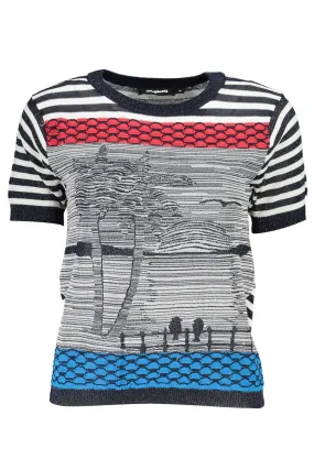 Desigual Blue Cotton Women Women's Sweater