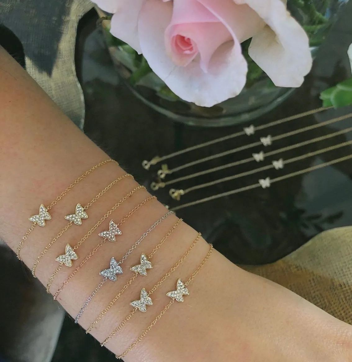 Diamond Butterfly Bracelet