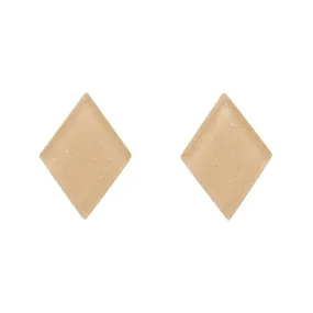 Diamond Glitter Resin Stud Earrings - Cream