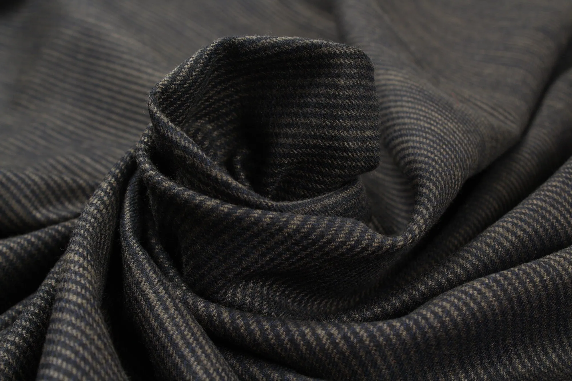 Ecovero Viscose Blend with Recycled Polyester Brushed Stripes