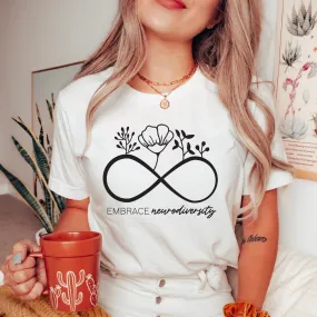 Embrace Neurodiversity • White Tee