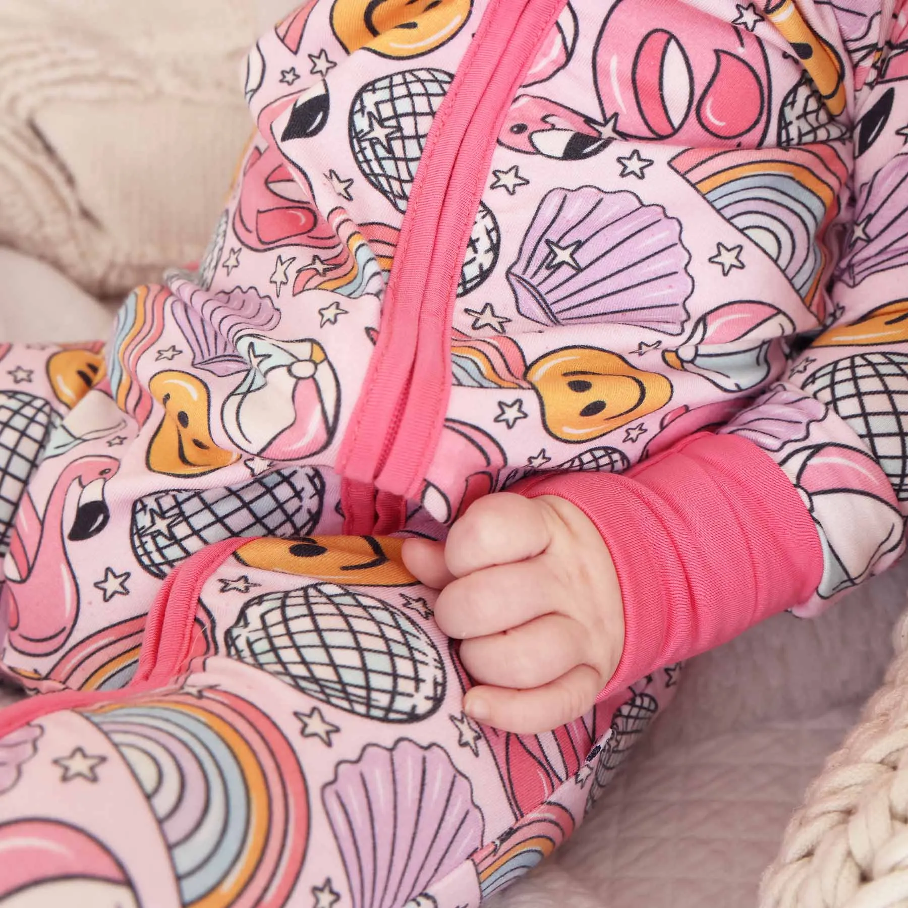 Floatie Friends Convertible Zip Romper | Pink