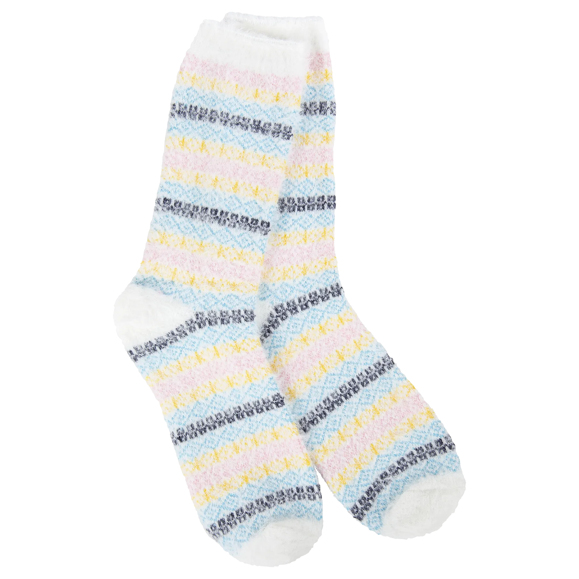 Holiday Feather Multi Stripe Crew