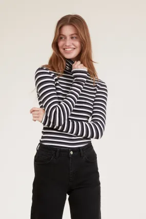 Ludmilla High-neck - whisper white/dark grey mel./black
