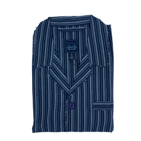 Majestic International 60% Cotton 40% Polyester Navy Pyjama Set - 12727190 - 460