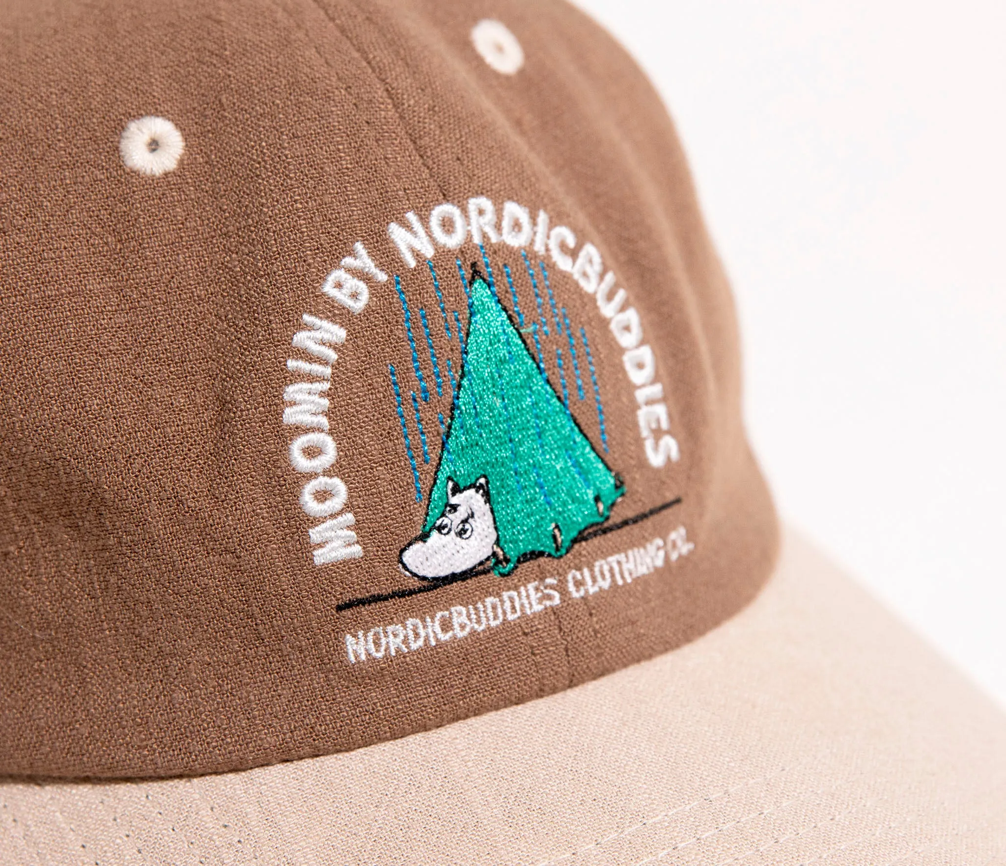 Moomintroll Camping Adult Cap - Brown and Light Sand
