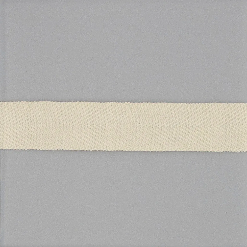 Off-White Worsted Wool Twill Tape - $3.75 yd. - $5.25 yd.