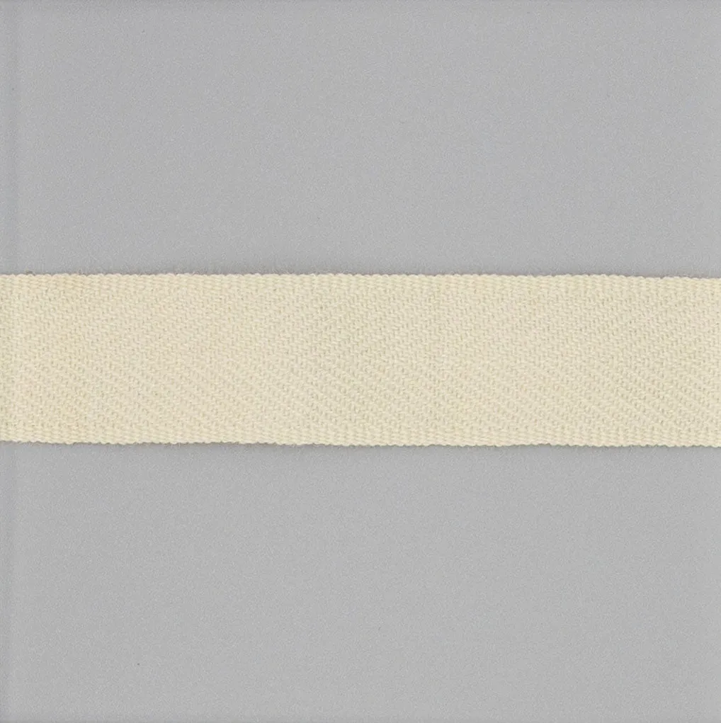 Off-White Worsted Wool Twill Tape - $3.75 yd. - $5.25 yd.