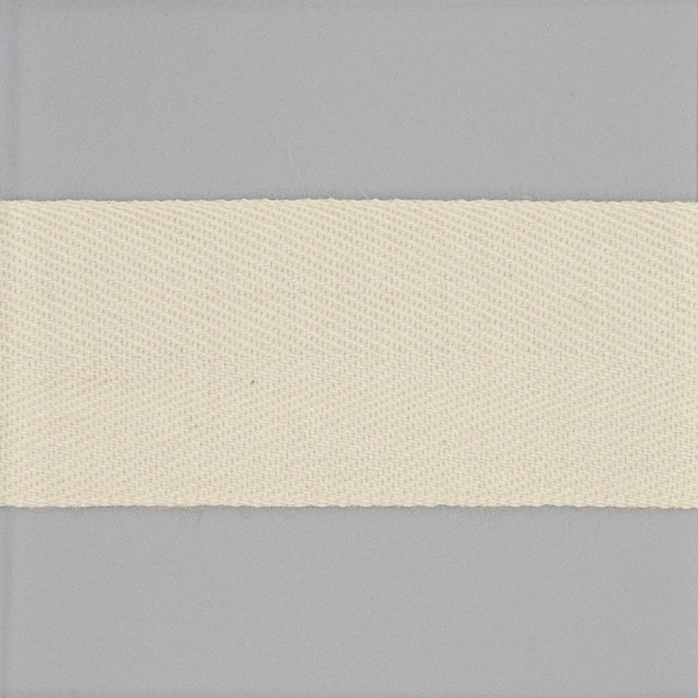 Off-White Worsted Wool Twill Tape - $3.75 yd. - $5.25 yd.