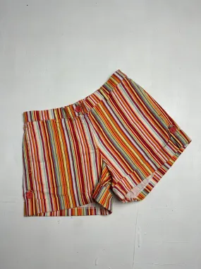 Orange striped  low rise mini micro short (S)
