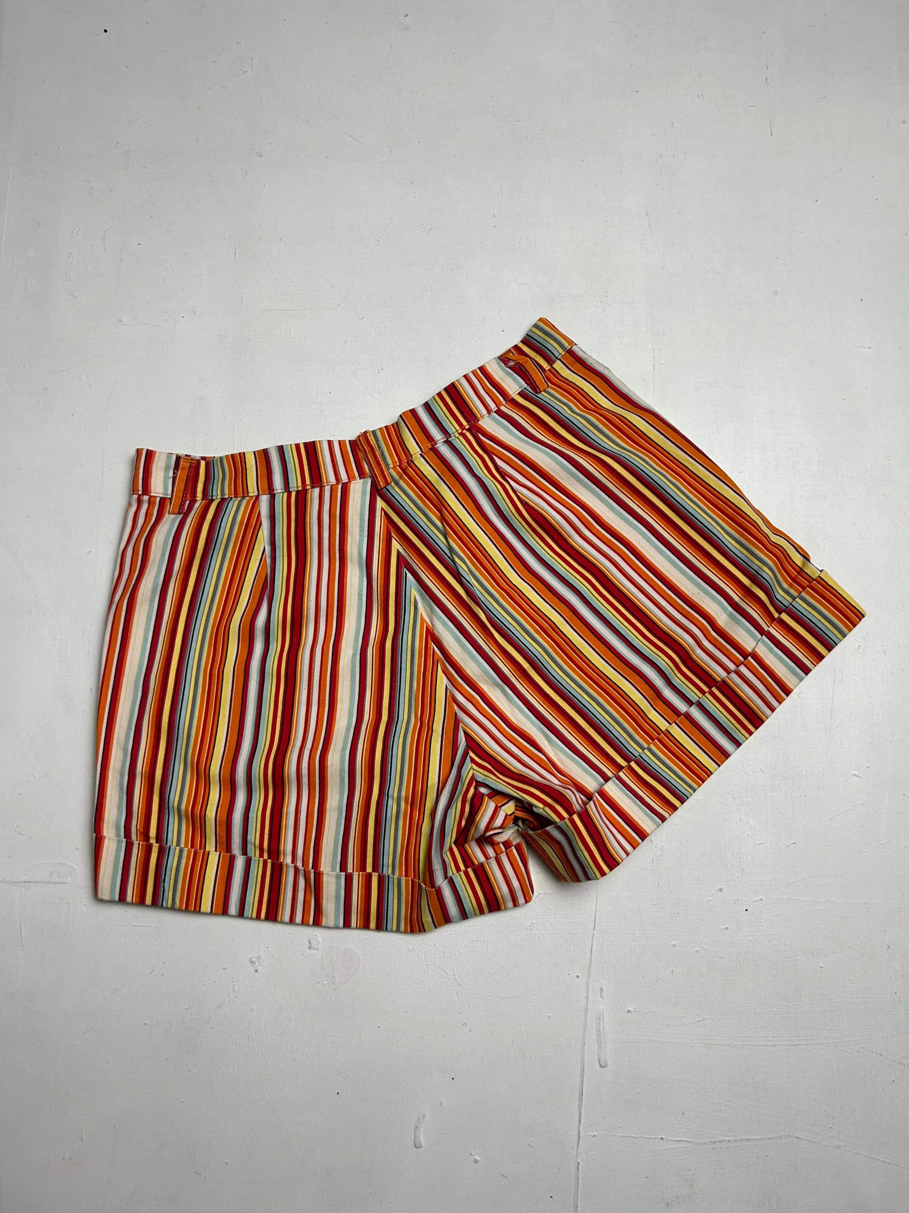 Orange striped  low rise mini micro short (S)